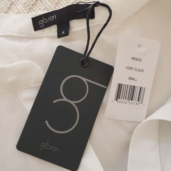 🌹 GIBSON x CITY SAFARI 🌹 NEW! Split Neck Lace Trim Top - [Small, White] - Picture 9 of 11